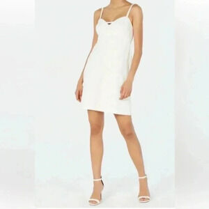 BETSEY JOHNSON OFF White/Ivory SCUBA BOW DRESS size 12